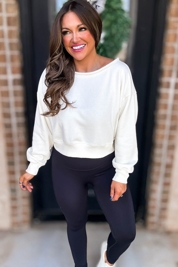 Quick Pick Cream Fleece Pullover
