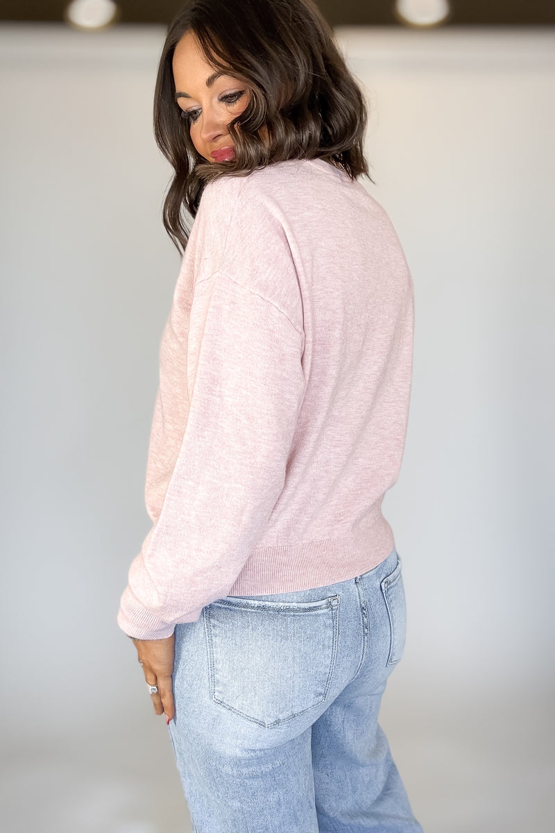 Essential Light Pink Round Neck Sweater