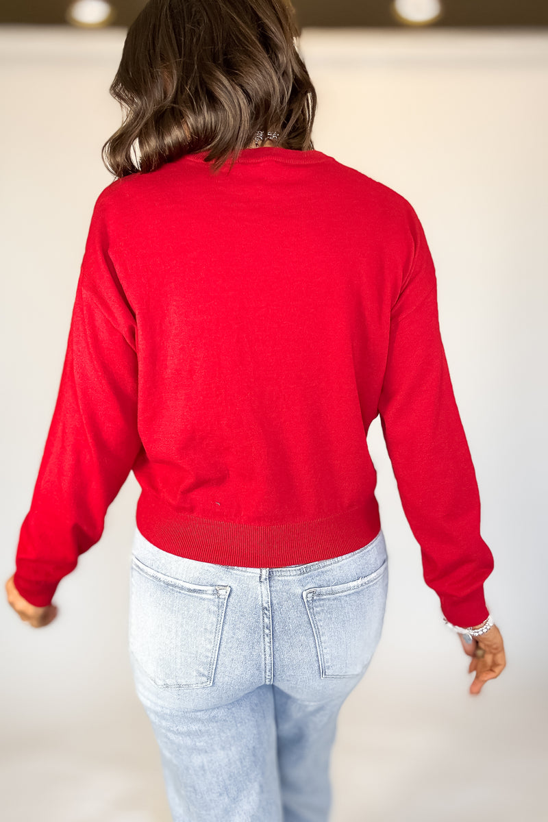 Essential Red Round Neck Sweater