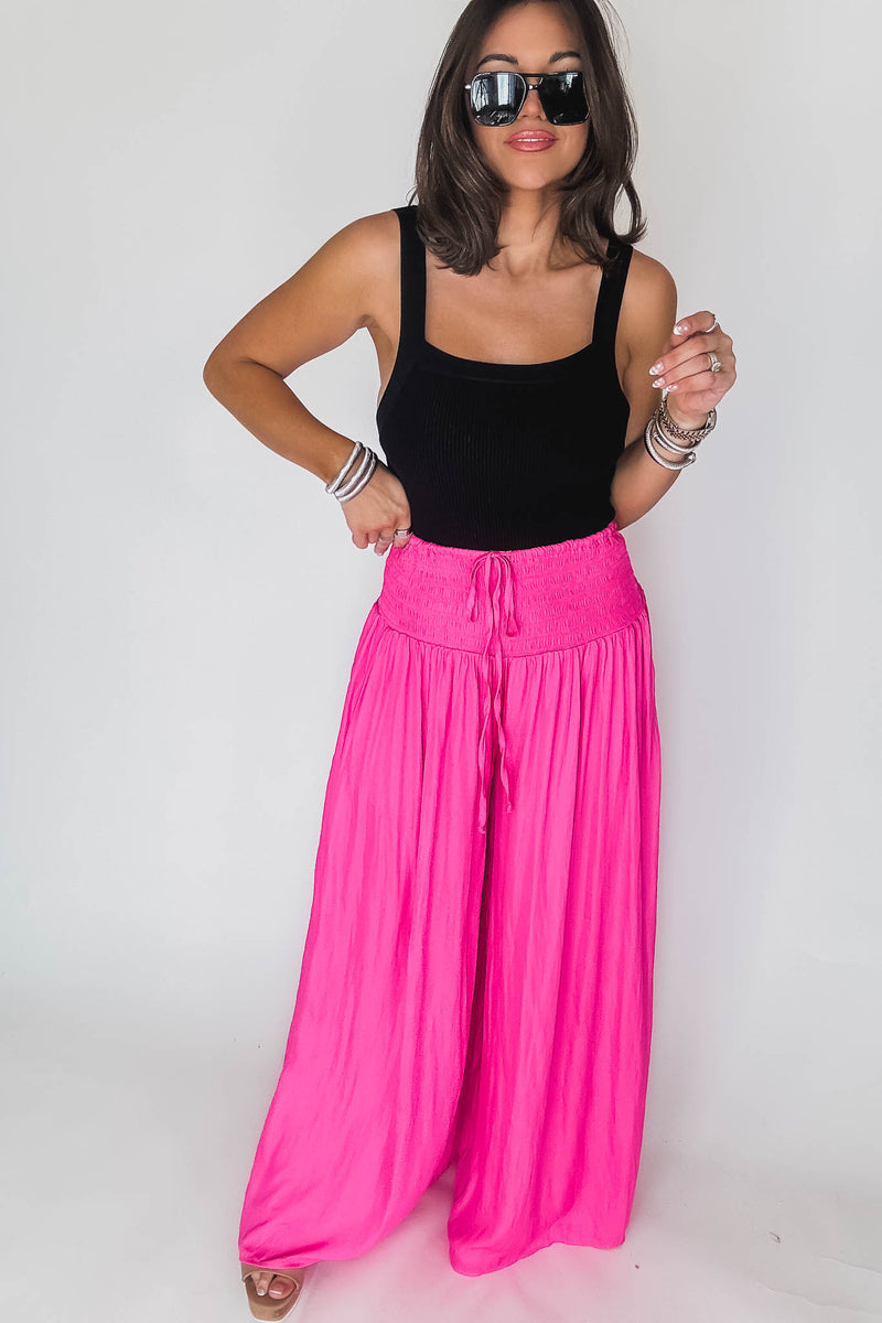 Hot Pink Wide Leg Pants