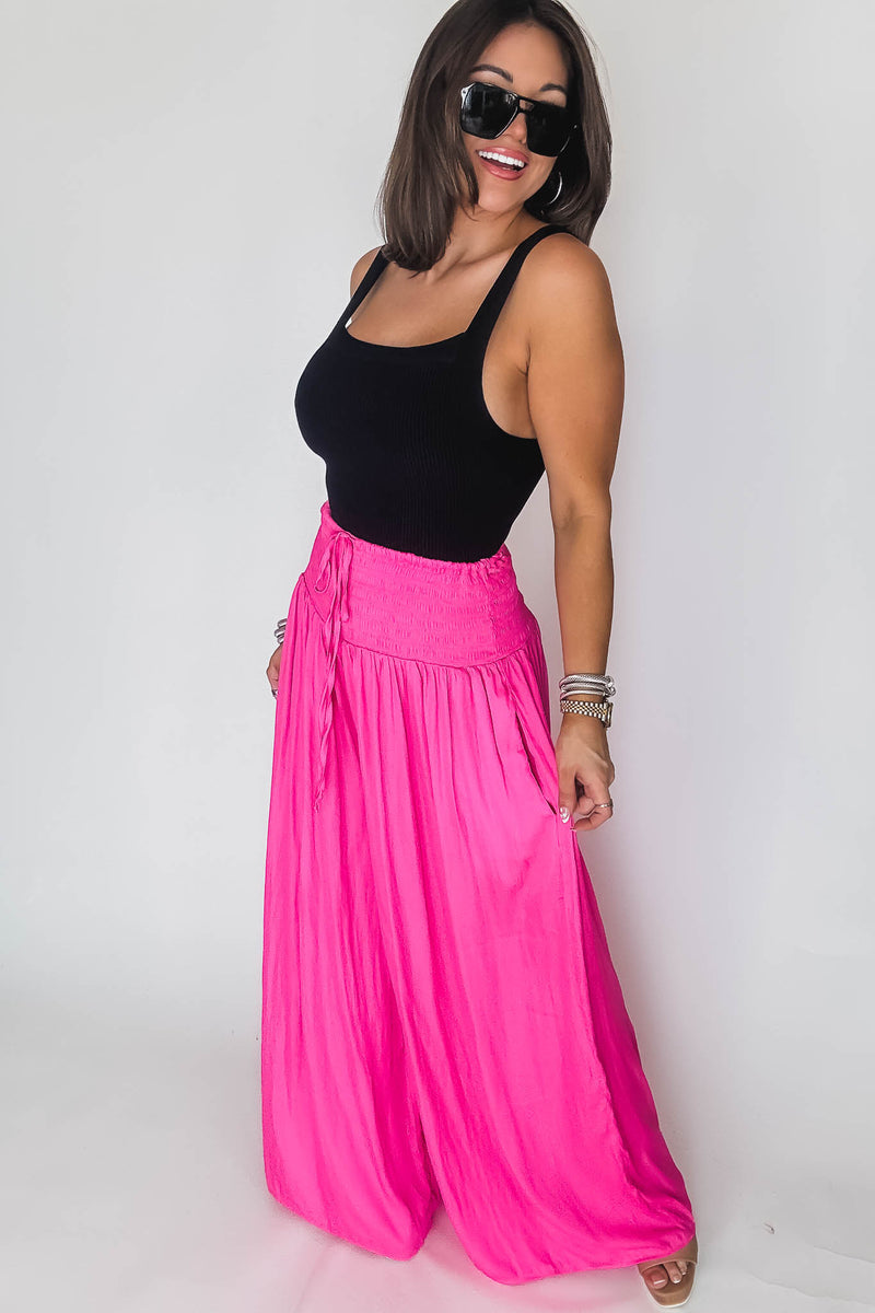 Hot Pink Wide Leg Pants