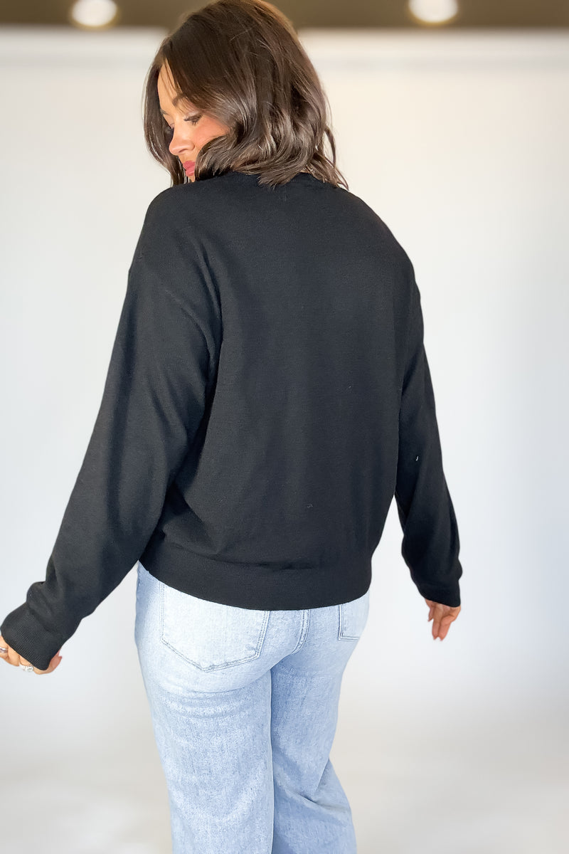 Essential Black Round Neck Sweater