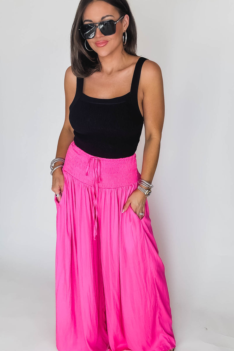 Hot Pink Wide Leg Pants