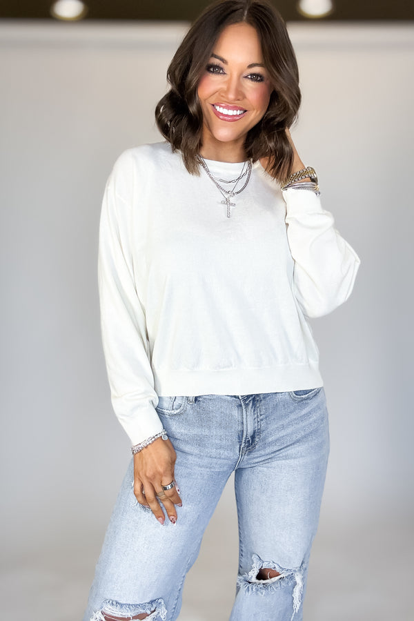 Essential Cream Round Neck Sweater
