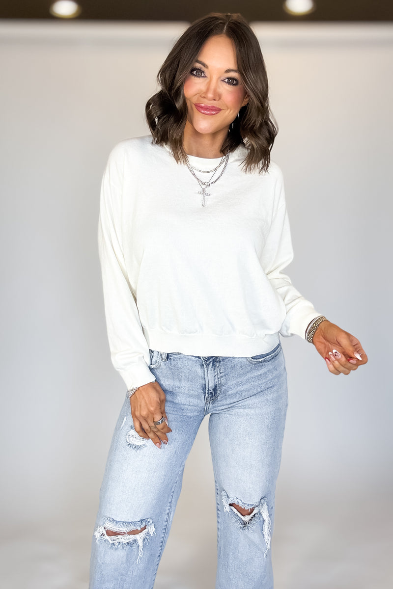 Essential Cream Round Neck Sweater
