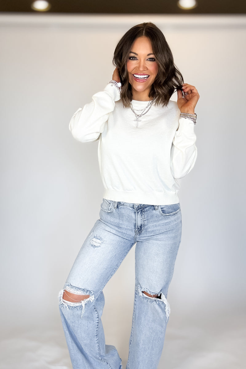 Essential Cream Round Neck Sweater