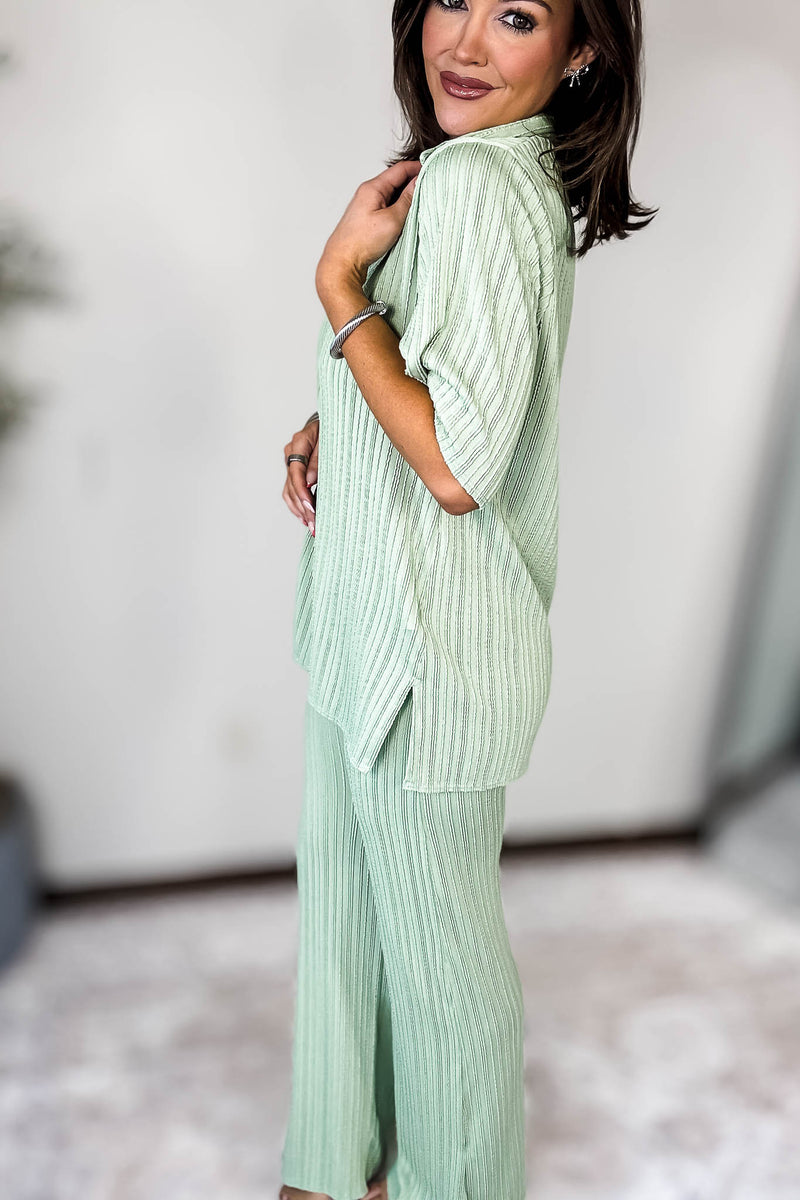 Take Me There Sage Top Pants