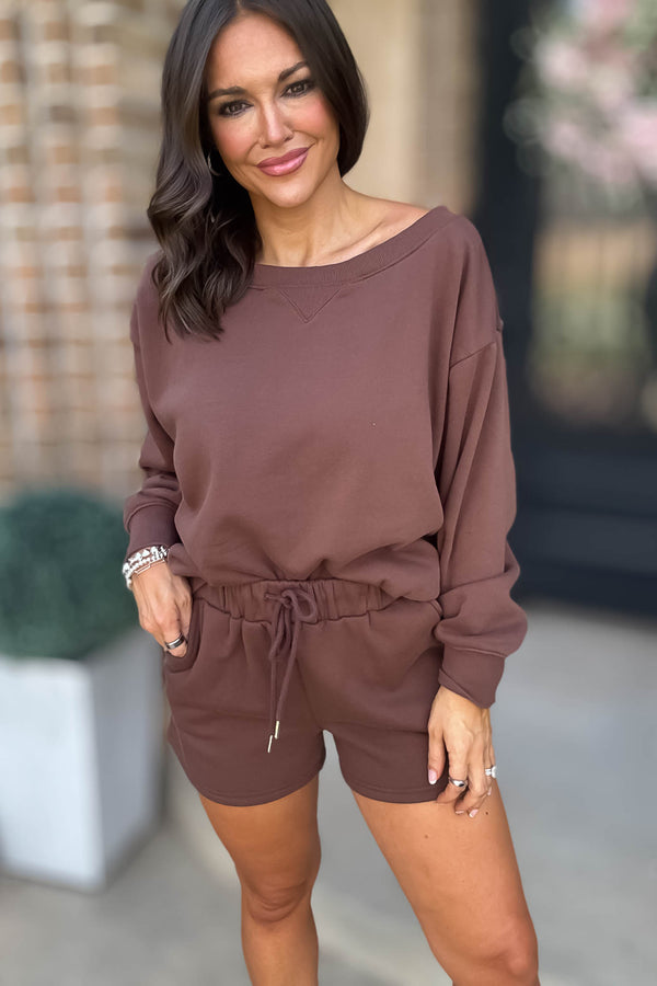 Softest Ever Brown  Fleece Shorts