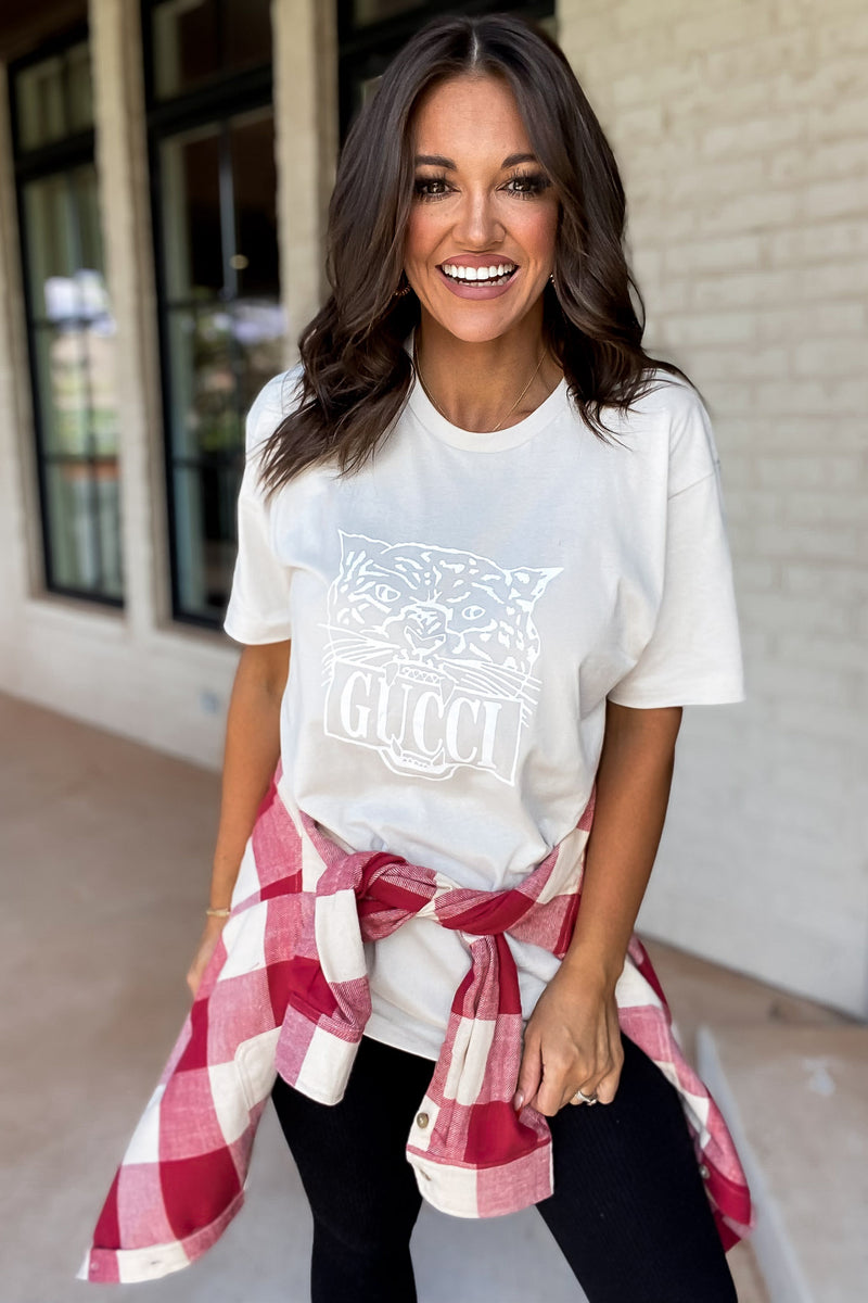 Check It Out Red Shacket Plaid Button Down Top