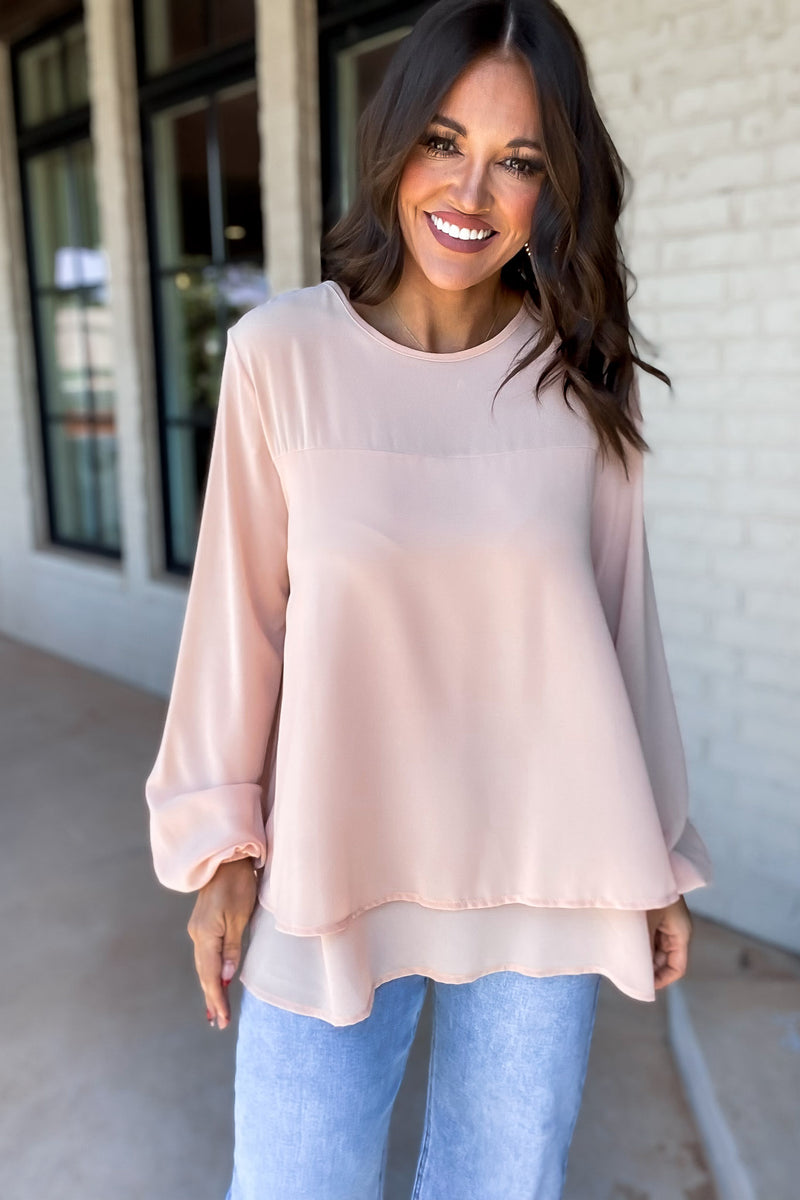 Look To The Future Peach Blouse