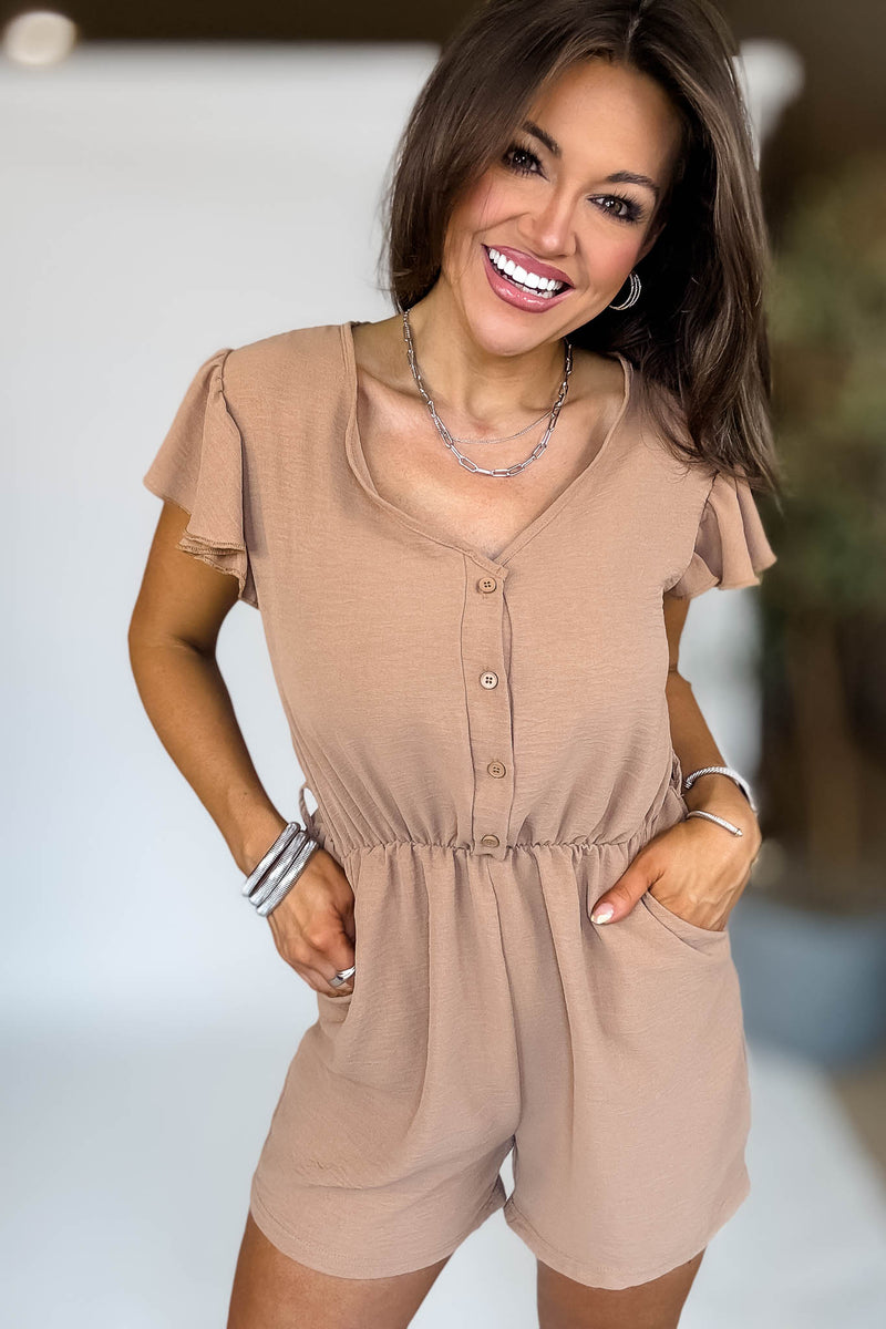 Darely Khaki Romper