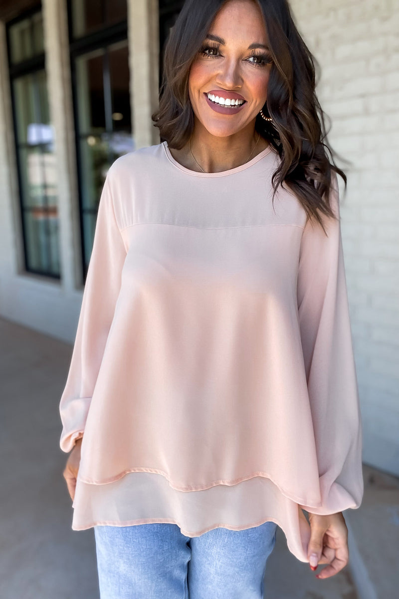 Look To The Future Peach Blouse