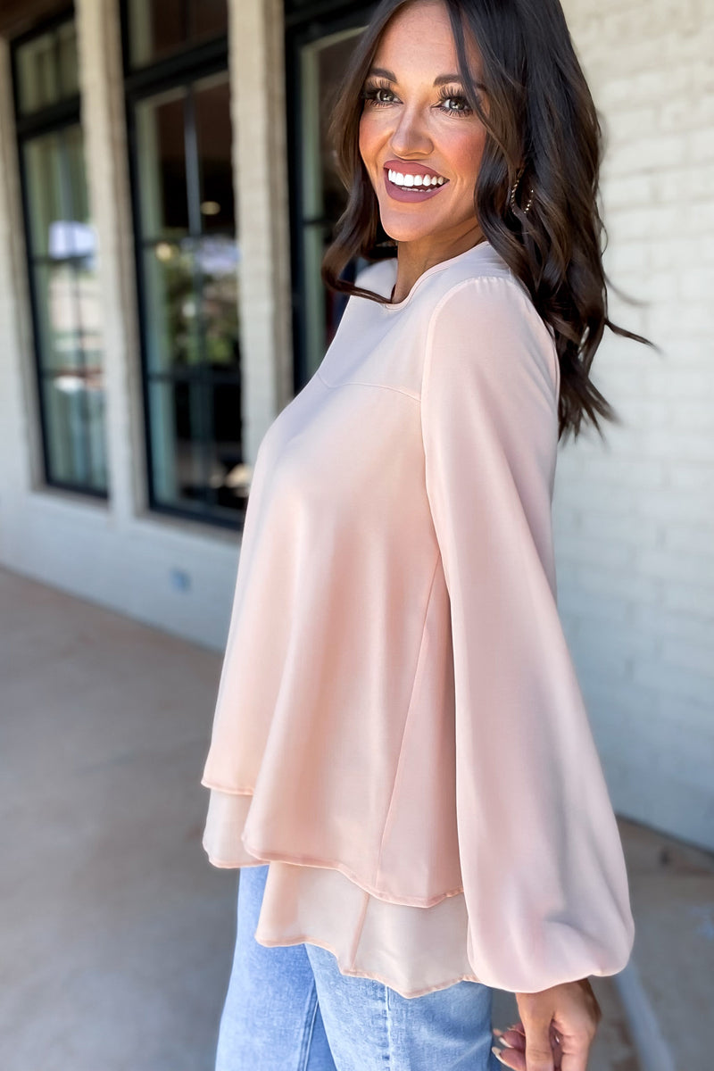 Look To The Future Peach Blouse