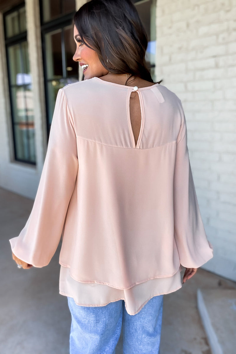 Look To The Future Peach Blouse