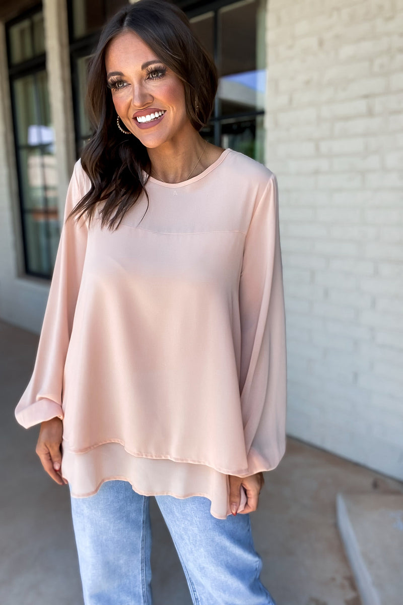 Look To The Future Peach Blouse