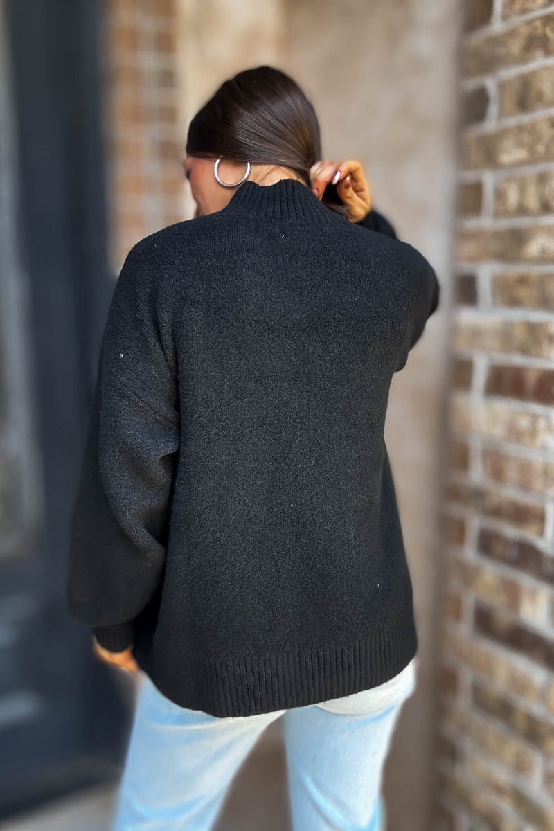 Alexis Favorite Black Mock Neck Sweater