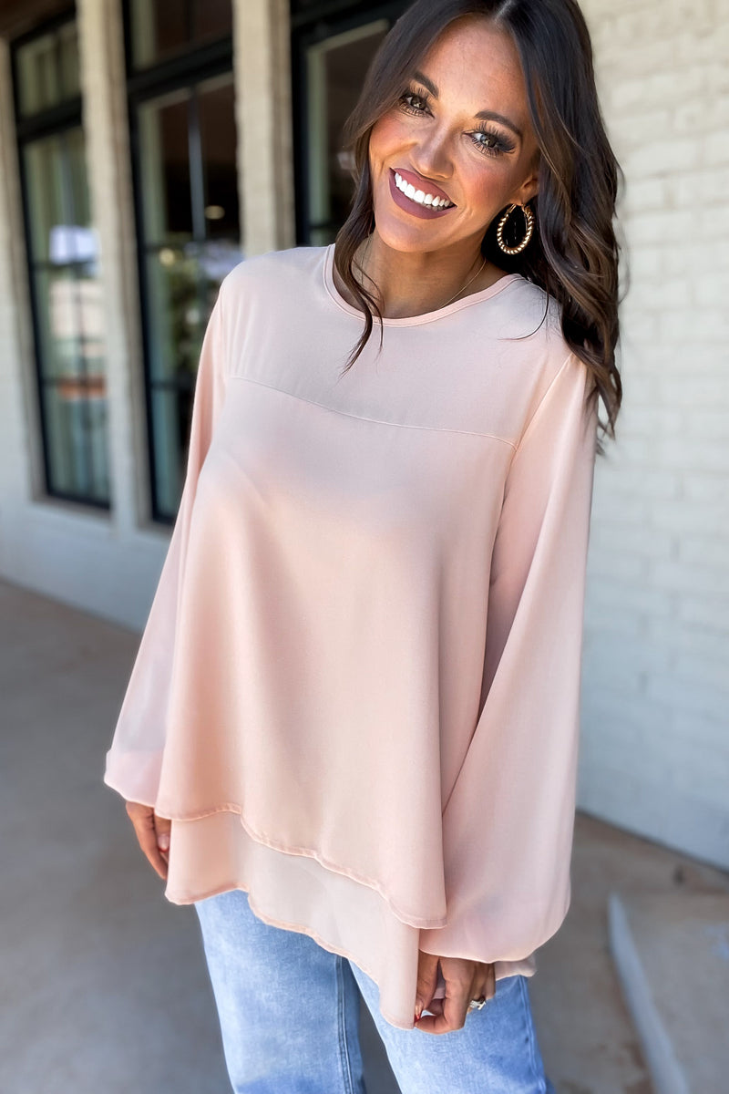 Look To The Future Peach Blouse