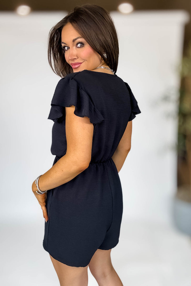 Darely Black Romper