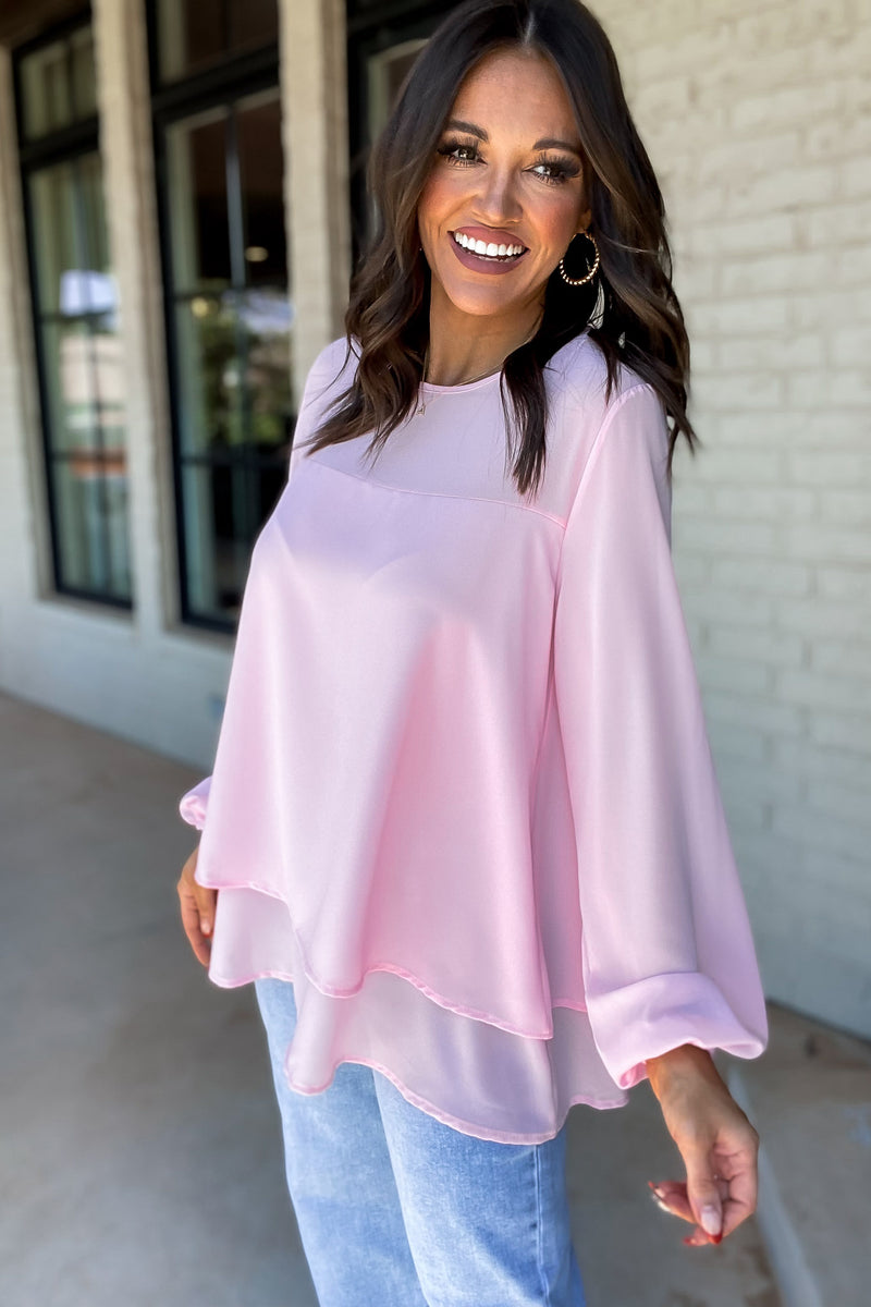 Look To The Future Light Pink Blouse