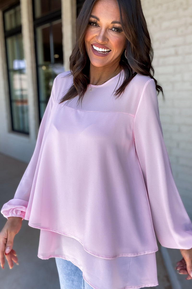 Look To The Future Light Pink Blouse