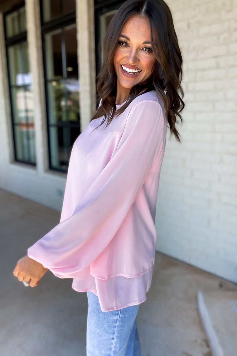 Look To The Future Light Pink Blouse