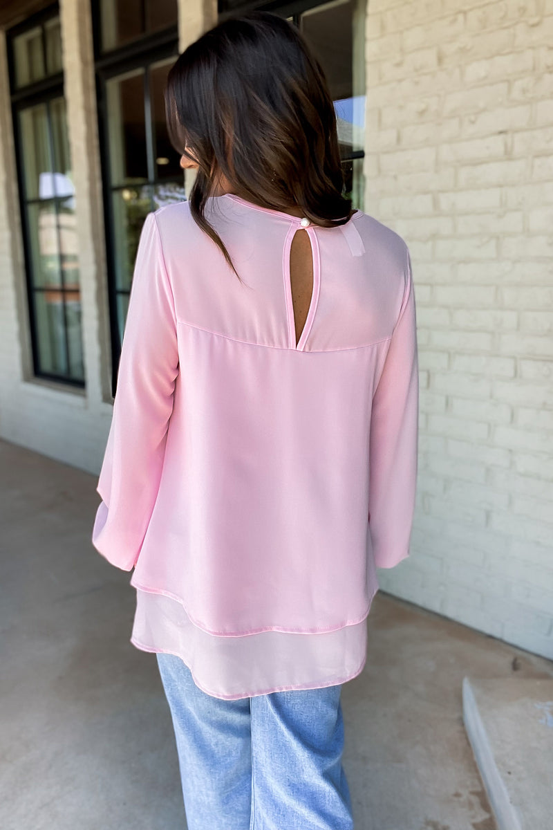 Look To The Future Light Pink Blouse