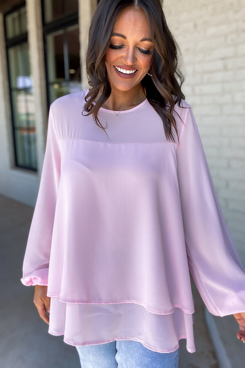 Look To The Future Light Pink Blouse