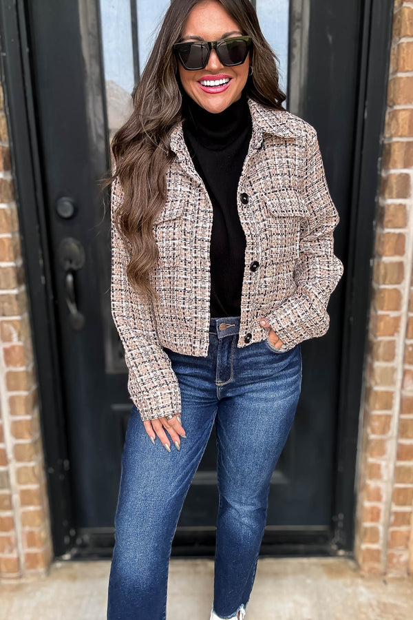 Tailored For Greatness Taupe Tweed Jacket