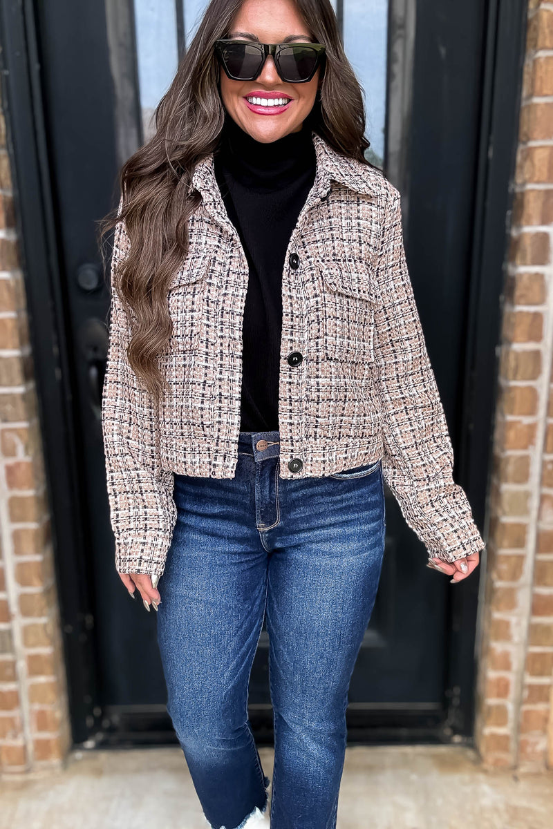 Tailored For Greatness Taupe Tweed Jacket