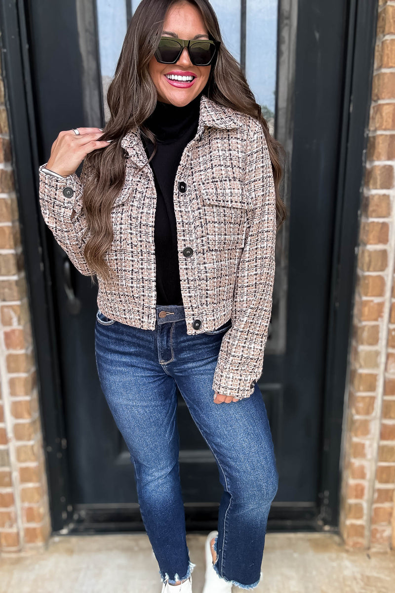 Tailored For Greatness Taupe Tweed Jacket