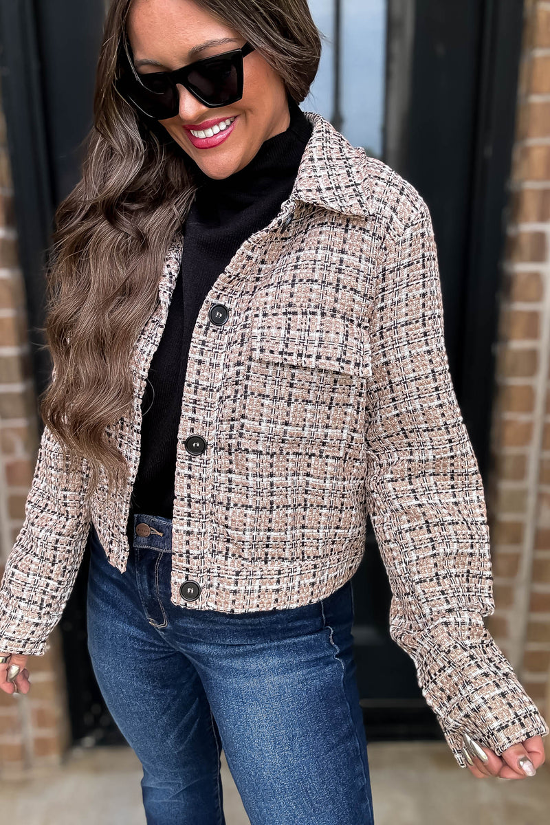 Tailored For Greatness Taupe Tweed Jacket