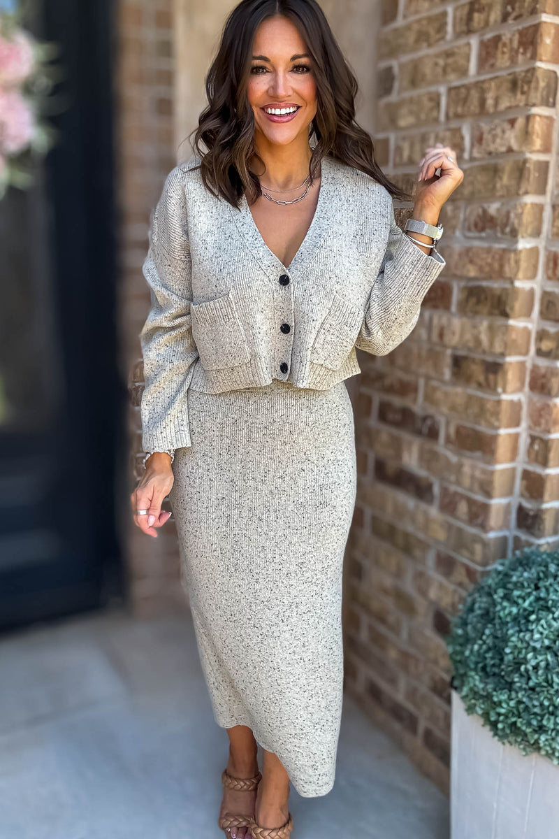 Mable Better Believe It Taupe Skirt