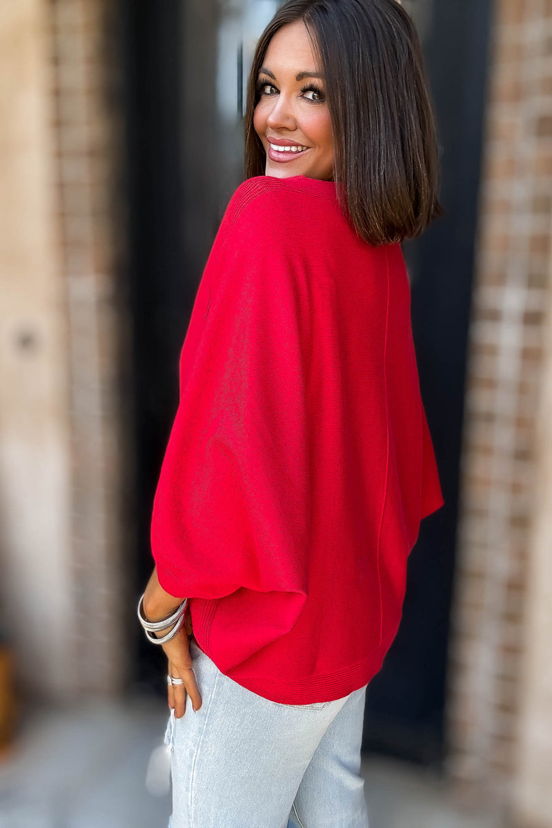 Ruby Viscose V Neck Dolman Sweater