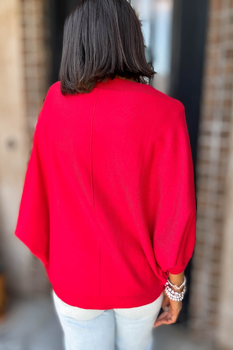 Ruby Viscose V Neck Dolman Sweater