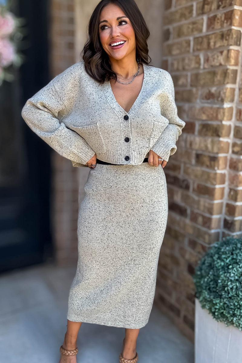 Mable Better Believe It Taupe Skirt