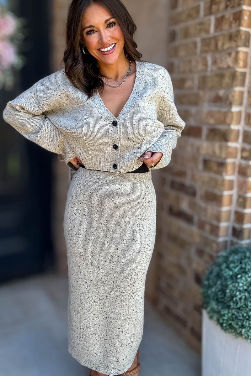 Mable Better Believe It Taupe Skirt