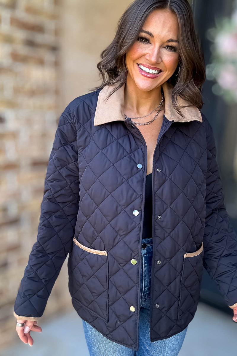 Burverry Black Quilted Puffer Jacket