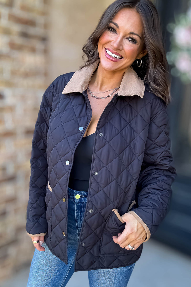 Burverry Black Quilted Puffer Jacket