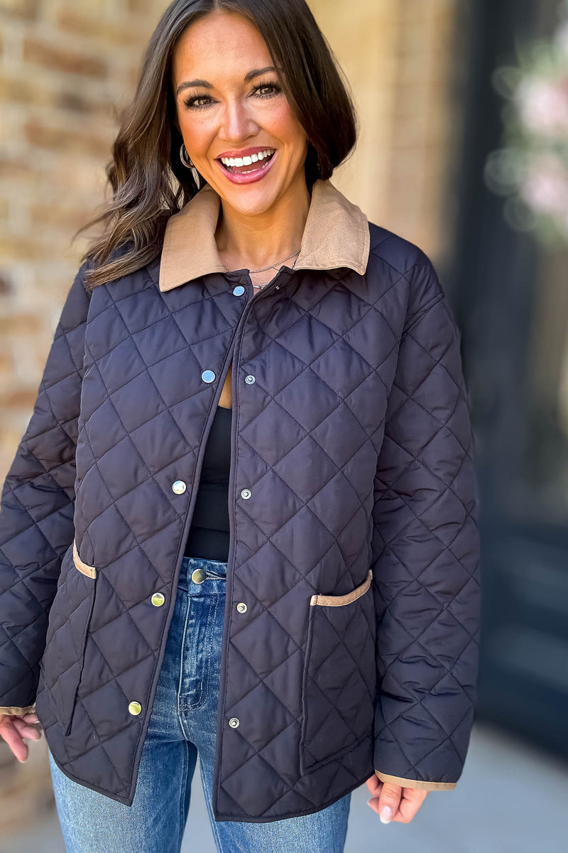 Burverry Black Quilted Puffer Jacket
