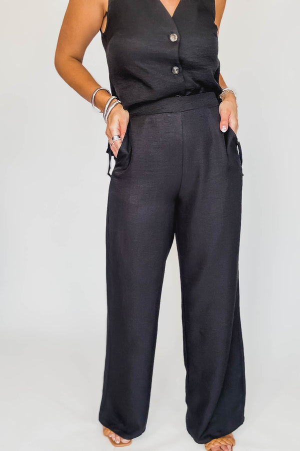 Vacation Vibes Black Pants
