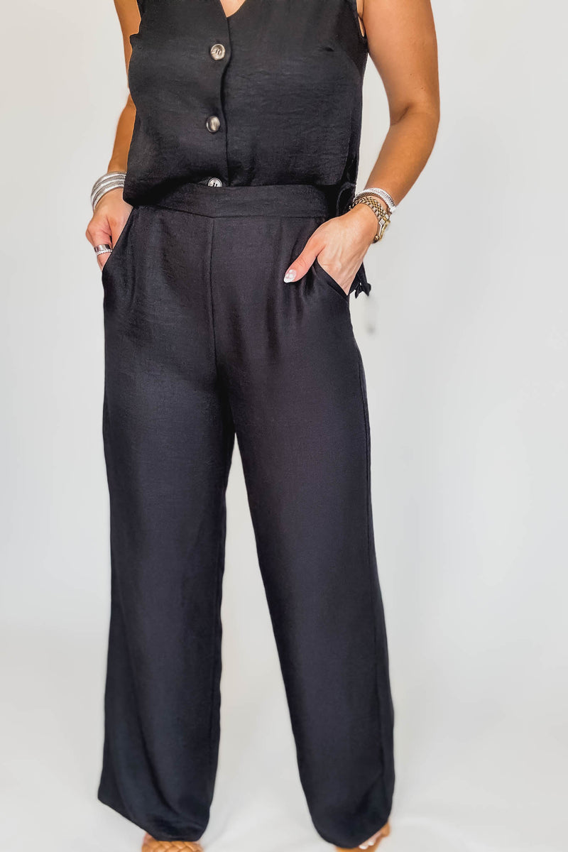 Vacation Vibes Black Pants