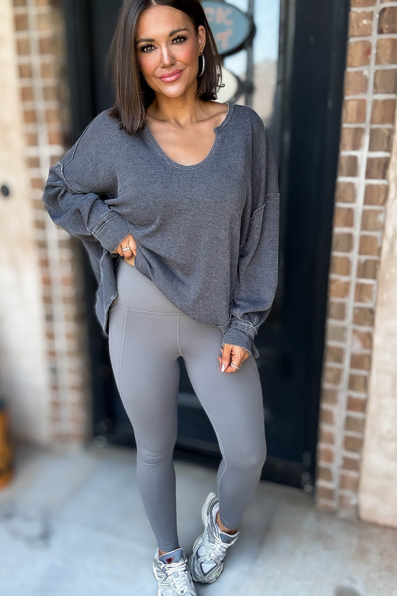 Venice Cloud New Pewter Depth Light Sculpt High-Waisted Leggings