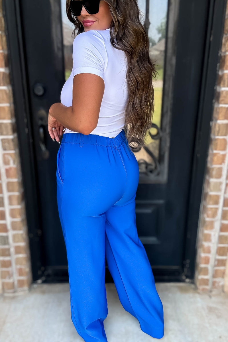 State Of Mind Azure Full-Length Vertigo Blazer Pants