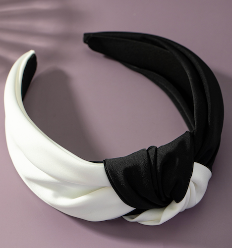 Two Tone Color Block Knotted Headband