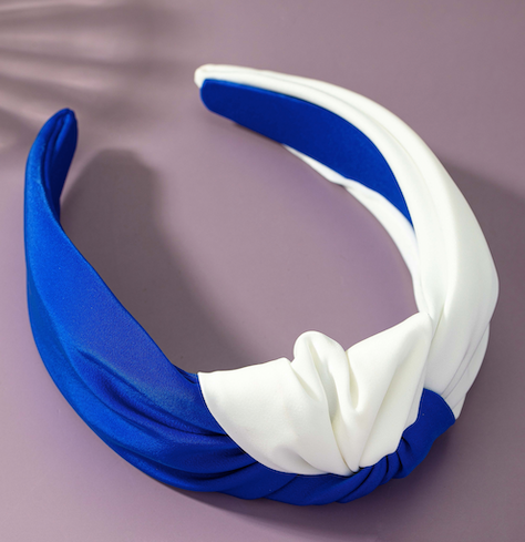 Two Tone Color Block Knotted Headband