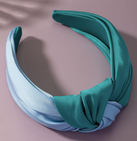 Two Tone Color Block Knotted Headband