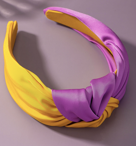 Two Tone Color Block Knotted Headband