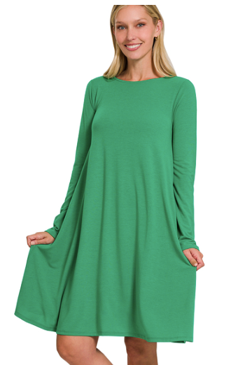 Just Watch Emerald Green Knit Dress