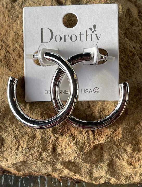 The It Girl Silver Chunky Hoops