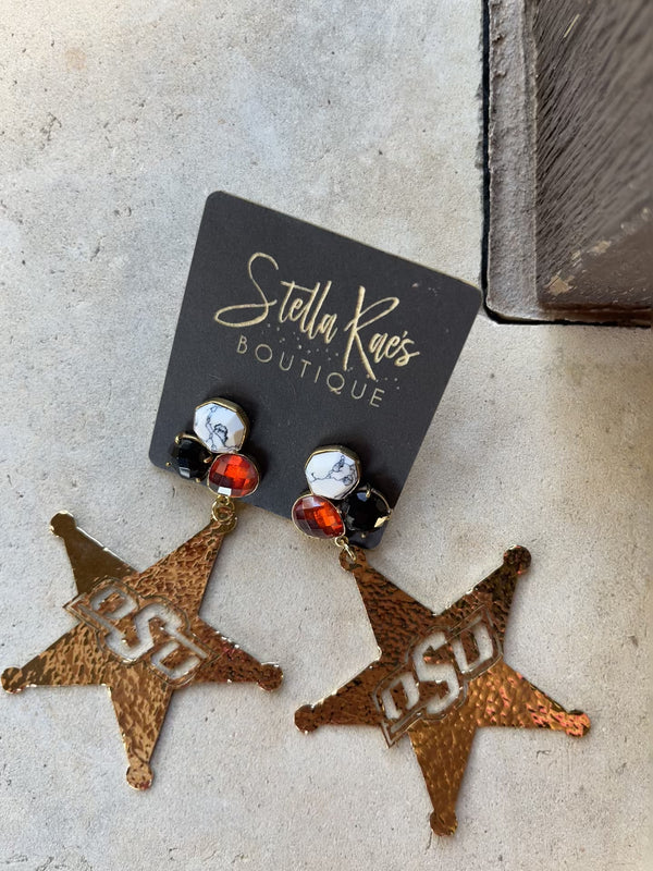 OSU EARRINGS BADGE